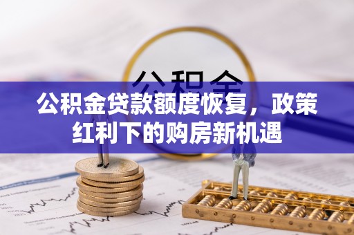 永善公积金贷款额度恢复，政策红利下的购房新机遇