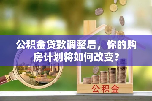 永善公积金贷款调整后，你的购房计划将如何改变？