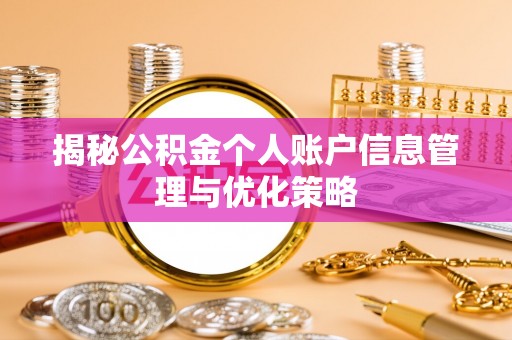 永善揭秘公积金个人账户信息管理与优化策略