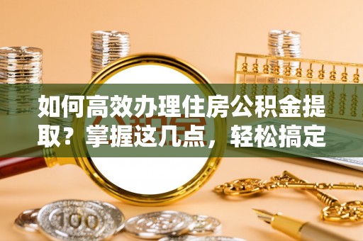 永善如何高效办理住房公积金提取？掌握这几点，轻松搞定！