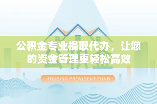 永善公积金专业提取代办，让您的资金管理更轻松高效