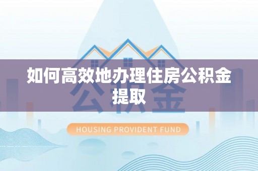 永善如何高效地办理住房公积金提取